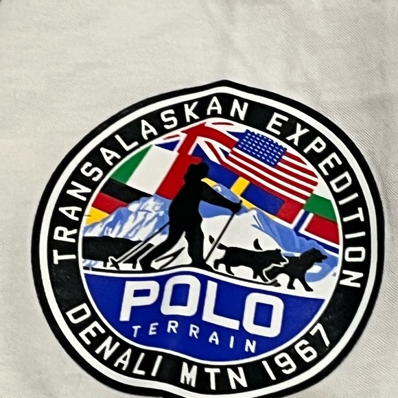 Polo Country Ralph Lauren T-Shirt Terrain Expedition Mountain Climb Rare Medium - Picture 6 of 8
